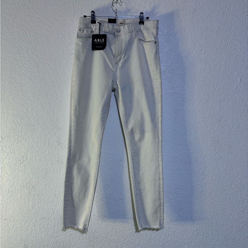 ABLE jeans high rise blanca wash NWT size 28
